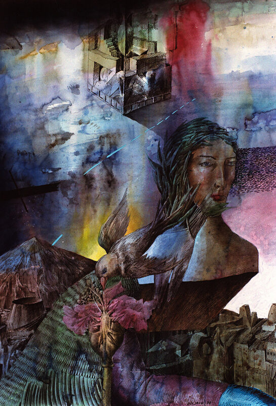 1996_Landscape_with_Soul_Ba_and_Pink_Flower_thumbnail